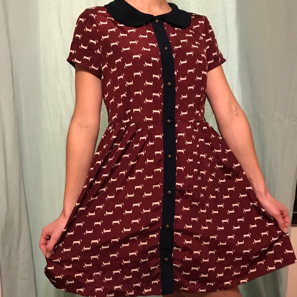 Dachshund Penny Collar Dress